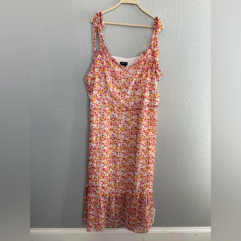 City Chic Floral Midi Dress Size XL/22